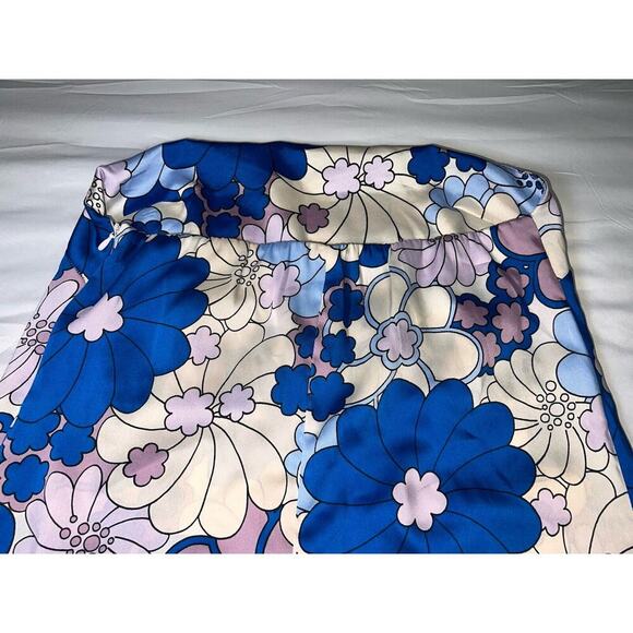 Zara Strapless Floral Dress - Blue and Purple - Picture 10 of 14